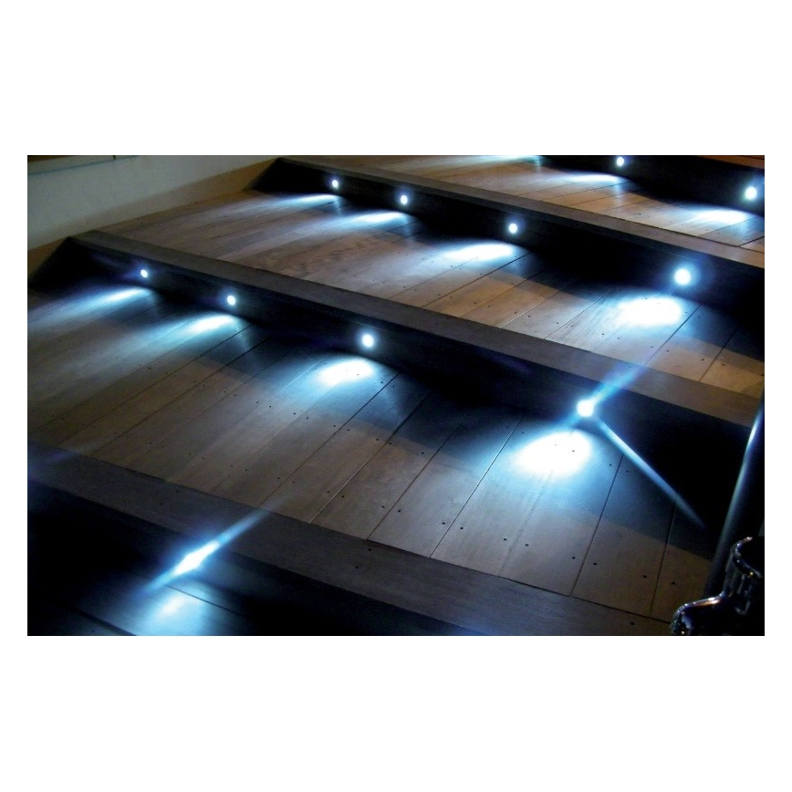KOMPLEKT 3x LED Süvistatav välivalgusti EASY CONNECT LED/1,2W/230V sinine IP67