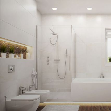 Komplekt 3x LED vannitoa süvistatavad laelambid LED/6W/230V 3000K IP44 valge