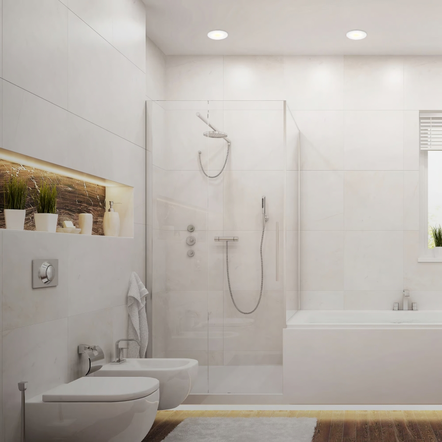 Komplekt 3x LED vannitoa süvistatavad laelambid LED/6W/230V 3000K IP44 valge