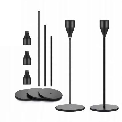 Komplekt 3x mustad küünlajalad