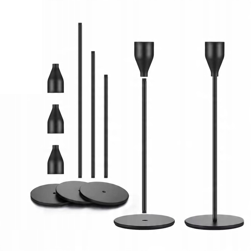 Komplekt 3x mustad küünlajalad