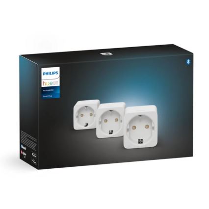 KOMPLEKT 3x Nutikas pistikupesa Philips Hue Nutikas pistik EU SCHUKO