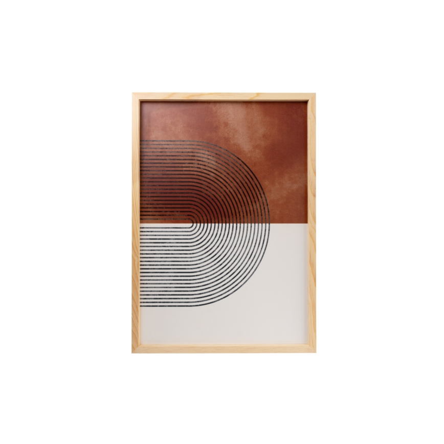 KOMPLEKT 3x Pilt pildiraamis 50x70 cm beež/pruun