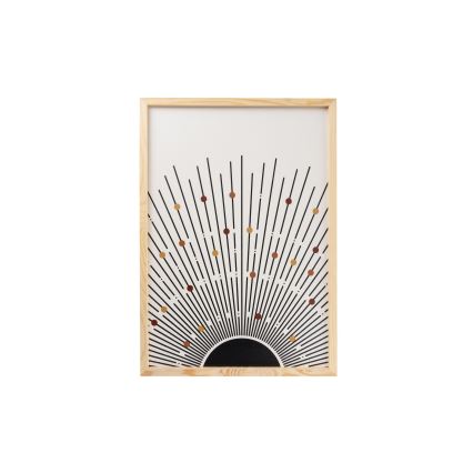 KOMPLEKT 3x Pilt pildiraamis 50x70 cm beež/pruun
