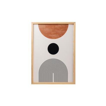 KOMPLEKT 3x Pilt pildiraamis 50x70 cm beež/pruun
