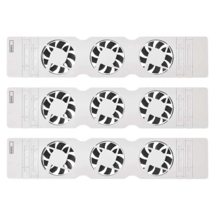 KOMPLEKT 3x Radiaatori ventilaator 5/230V valge
