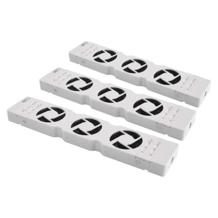 KOMPLEKT 3x Radiaatori ventilaator 5/230V valge