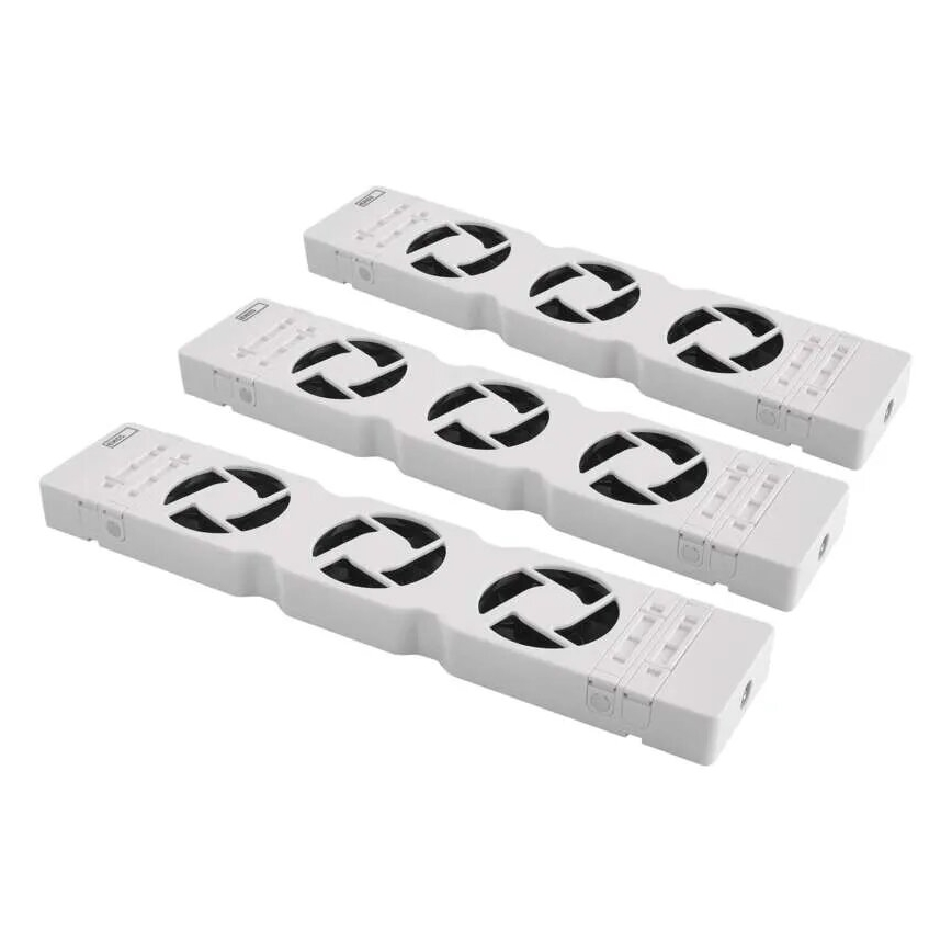 KOMPLEKT 3x Radiaatori ventilaator 5/230V valge