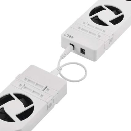 KOMPLEKT 3x Radiaatori ventilaator 5/230V valge