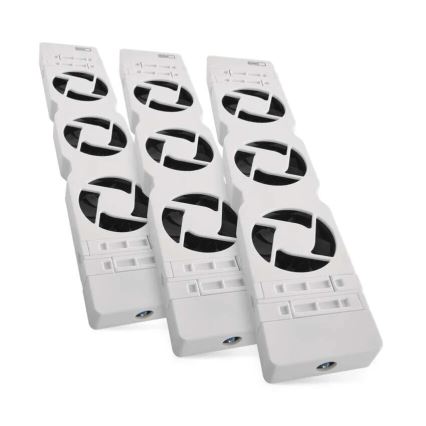 KOMPLEKT 3x Radiaatori ventilaator 5/230V valge