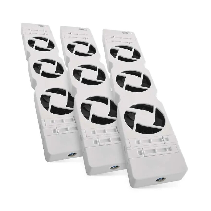 KOMPLEKT 3x Radiaatori ventilaator 5/230V valge