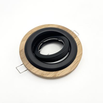 Komplekt 3x sisseehitatavad laevalgustid TOBBY 1xGU10/20W/230V läbimõõt 11,5 cm tamm/must