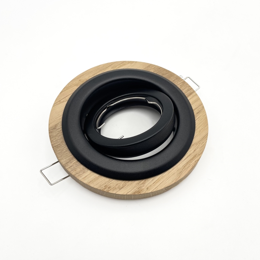 Komplekt 3x sisseehitatavad laevalgustid TOBBY 1xGU10/20W/230V läbimõõt 11,5 cm tamm/must