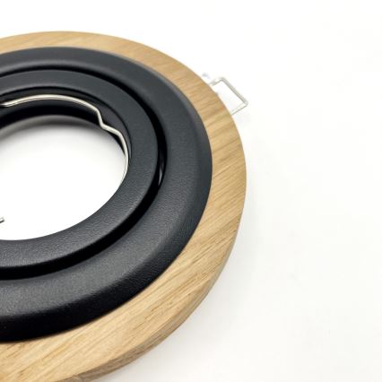 Komplekt 3x sisseehitatavad laevalgustid TOBBY 1xGU10/20W/230V läbimõõt 11,5 cm tamm/must