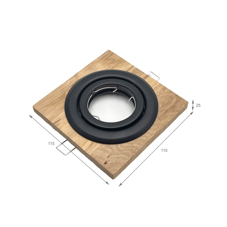KOMPLEKT 3x Süvistatav valgusti TOBBY 1xG9/20W/230V 11,5x11,5 cm tamm/must