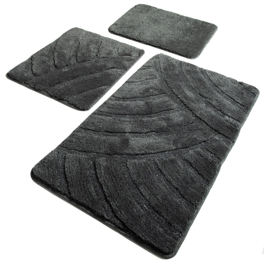KOMPLEKT 3x Vannitoamatt ALYA 60/60/100 cm antratsiit