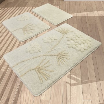 KOMPLEKT 3x Vannitoamatt ORKIDE 60/60/100 cm beež