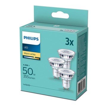 KOMPLEKT 3xLED Pirn Philips GU10/4,6W/230V 2700K