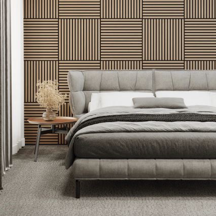 Komplekt 4x akustilist seinapaneeli DANVIKEN 60x60 cm tamm