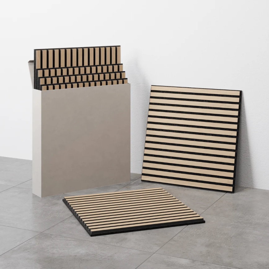 Komplekt 4x akustilist seinapaneeli DANVIKEN 60x60 cm tamm