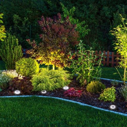 Komplekt 4x CLAVO LED päikeselampi anduriga 1xAAA 4000K IP44 300 mAh