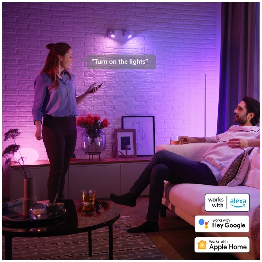 Komplekt 4x hämardatav Philips Hue WHITE AND COLOR AMBIANCE LED RGBW-pirn GU5,3/MR16/6,3W/12V 2000-6500K