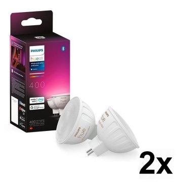Komplekt 4x hämardatav Philips Hue WHITE AND COLOR AMBIANCE LED RGBW-pirn GU5,3/MR16/6,3W/12V 2000-6500K