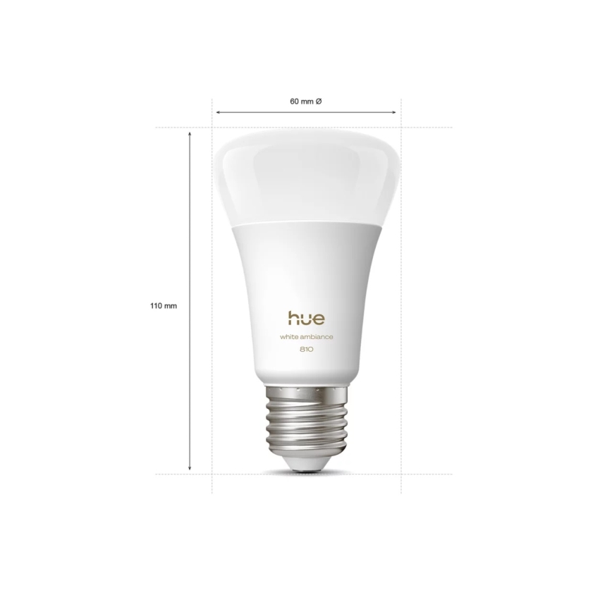 Komplekt 4 hämardatavat Philips Hue WHITE AMBIANCE E27 LED-pirni 6W/230V 1000-20000K