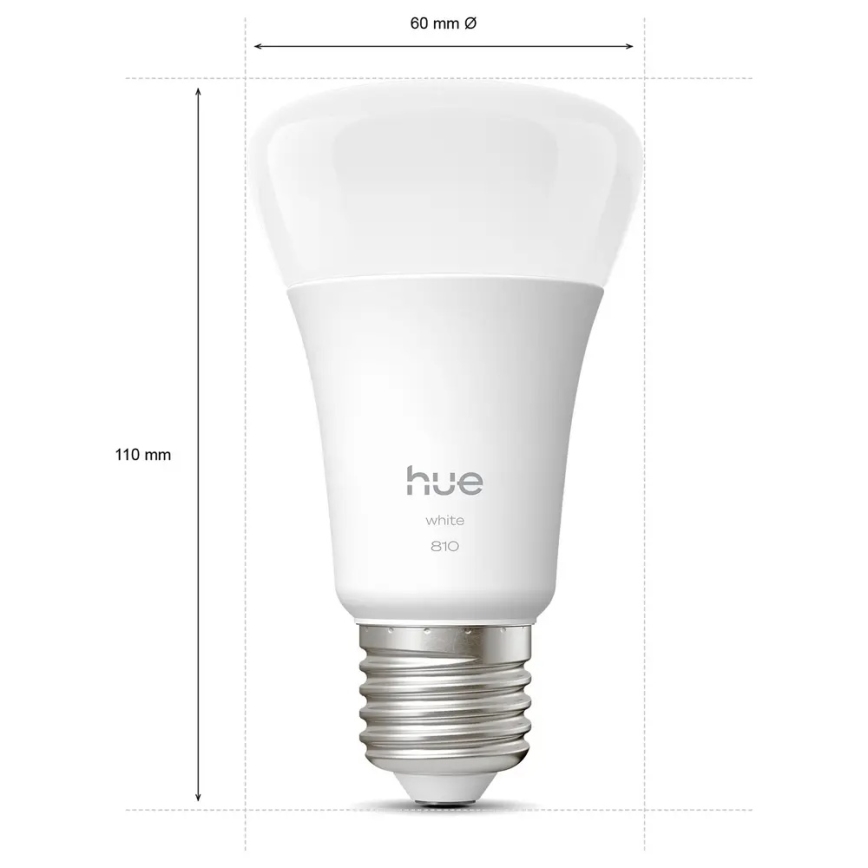 Komplekt 4x hämardatavat Philips Hue WHITE E27/7W/230V 2700K LED-pirni