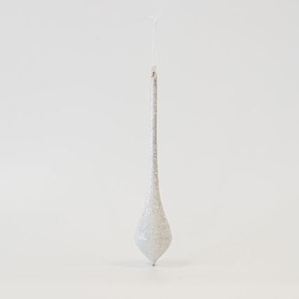KOMPLEKT 4x Jõulupuu kaunistus 30 cm valge