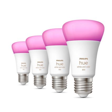 KOMPLEKT 4x LED Hämardatav pirn Philips Hue White And Color Ambience E27/6,5W/230V 2000-6500K