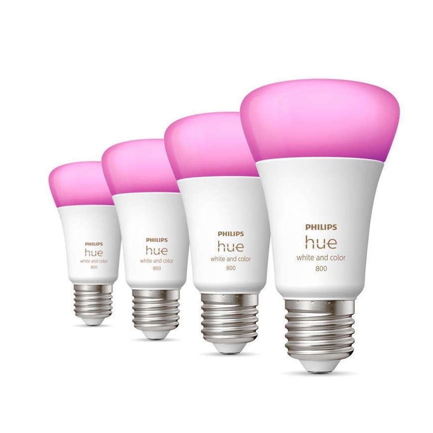 KOMPLEKT 4x LED Hämardatav pirn Philips Hue White And Color Ambience E27/6,5W/230V 2000-6500K