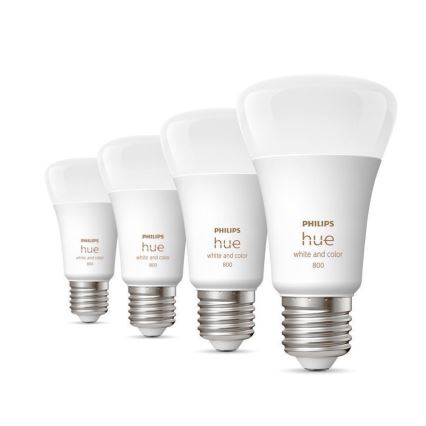 KOMPLEKT 4x LED Hämardatav pirn Philips Hue White And Color Ambience E27/6,5W/230V 2000-6500K