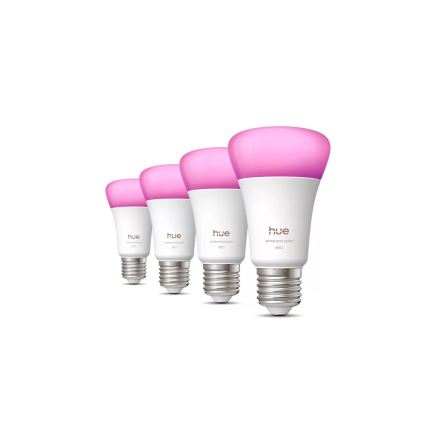 Komplekt 4x hämardatavad Philips Hue WHITE AND COLOR AMBIANCE LED-pirnid E27/6W/230V 1000-20000K