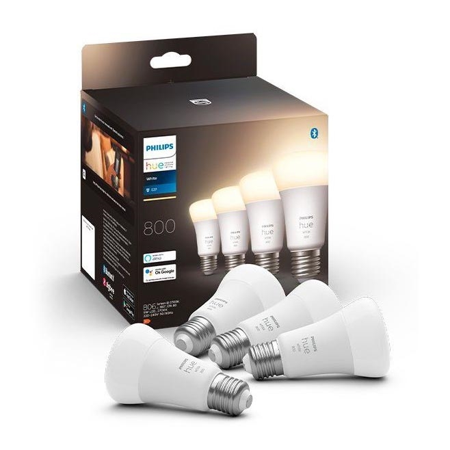 KOMPLEKT 4x LED Hämardatav pirn Philips Hue WHITE A60 E27/9W/230V 2700K