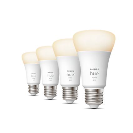 KOMPLEKT 4x LED Hämardatav pirn Philips Hue WHITE A60 E27/9W/230V 2700K