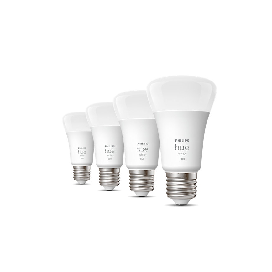 KOMPLEKT 4x LED Hämardatav pirn Philips Hue WHITE A60 E27/9W/230V 2700K