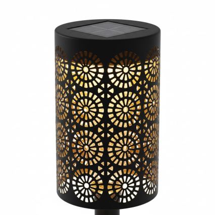 Komplekt 4x LED päikeselamp DECOR LED/1,2V 150 mAh 3000K 39 cm IP44 must