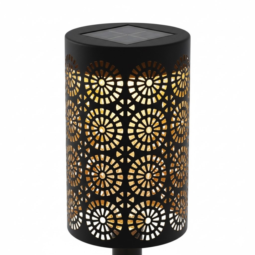 Komplekt 4x LED päikeselamp DECOR LED/1,2V 150 mAh 3000K 39 cm IP44 must