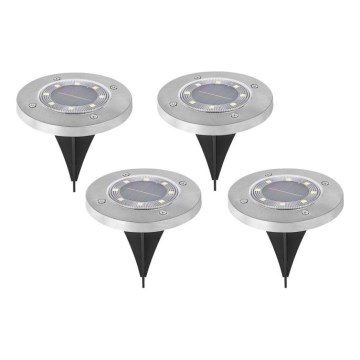 Komplekt 4x LED päikeselampi CLAVO LED/1xAAA 4000K IP44 300 mAh