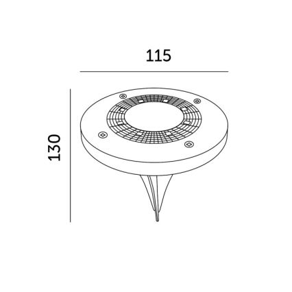 Komplekt 4x LED päikeselampi CLAVO LED/1xAAA 4000K IP44 300 mAh