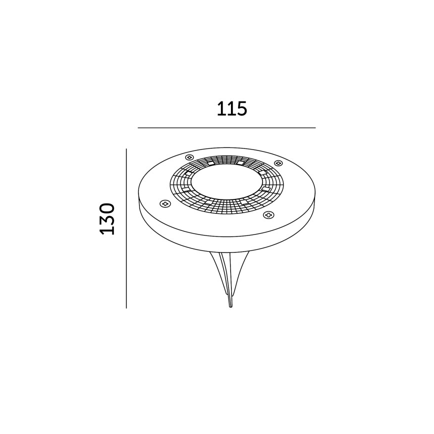 Komplekt 4x LED päikeselampi CLAVO LED/1xAAA 4000K IP44 300 mAh