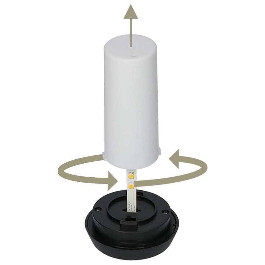 KOMPLEKT 4x LED Päikesepaneeliga valgusti 4xLED/3,6V 1xAAA IP44 100 mAh