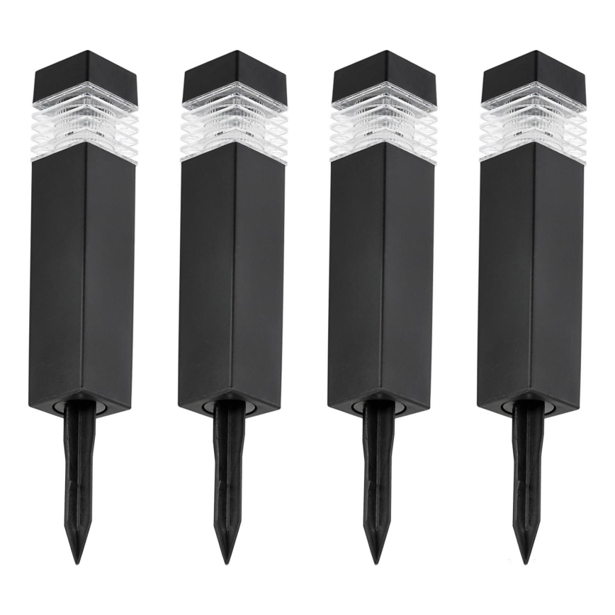 KOMPLEKT 4x LED Päikesepaneeliga valgusti LED/0,06W/1,2V 1xAAA 6000K IP44 100 mAh