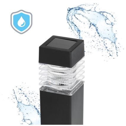 KOMPLEKT 4x LED Päikesepaneeliga valgusti LED/0,06W/1,2V 1xAAA 6000K IP44 100 mAh