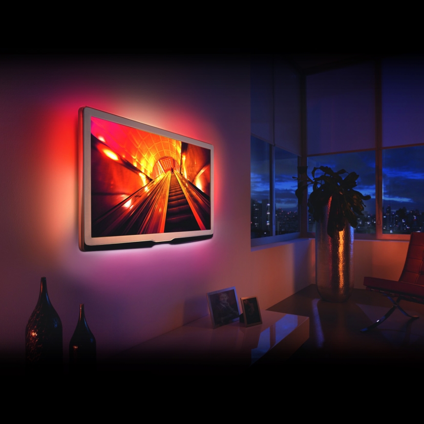 KOMPLEKT 4x LED RGB Hämardatav riba 2x30cm 2x50cm LED/2,16/3,6W/5V IP65 + Pult