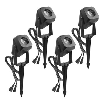 KOMPLEKT 4x LED RGBIC Hämardatav välilamp LED/7W/230V 3000-6500K IP65 Wi-Fi Tuya