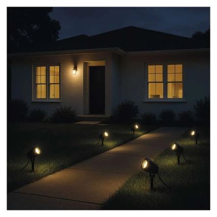 KOMPLEKT 4x LED RGBIC Hämardatav välilamp LED/7W/230V 3000-6500K IP65 Wi-Fi Tuya