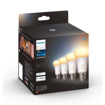 KOMPLEKT 4xLED Hämardatav pirn Philips Hue WHITE AMBIANCE E27/6W/230V 2200-6500K