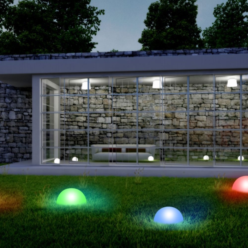 KOMPLEKT 5x LED Päikesepaneeliga valgusti LED/3,2V 600 mAh mitmevärviline